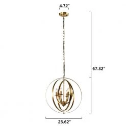 Alaska 6-Light Gold Candle Style Globe Chandelier with Wrought Iron Accents by Maxax 15 Alaska 6-Light Gold Candle Style Globe Chandelier with Wrought Iron Accents by Maxax -Maxax Elegant store gold maxax chandeliers mx21004 6gd 44 1000