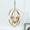 Alaska 6-Light Gold Candle Style Globe Chandelier with Wrought Iron Accents by Maxax