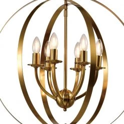 Alaska 6-Light Gold Candle Style Globe Chandelier with Wrought Iron Accents by Maxax 11 Alaska 6-Light Gold Candle Style Globe Chandelier with Wrought Iron Accents by Maxax -Maxax Elegant store gold maxax chandeliers mx21004 6gd 66 1000