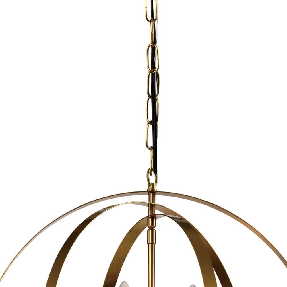 Alaska 6-Light Gold Candle Style Globe Chandelier with Wrought Iron Accents by Maxax 4 Alaska 6-Light Gold Candle Style Globe Chandelier with Wrought Iron Accents by Maxax - Image 4