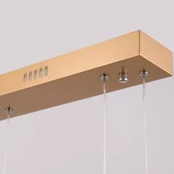 Boston 2- Light Gold Kitchen Island Rectangle Integrated LED Chandelier by Maxax -Maxax Elegant store gold maxax chandeliers yx 20 44 1000