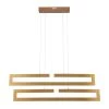Boston 2- Light Gold Kitchen Island Rectangle Integrated LED Chandelier by Maxax
