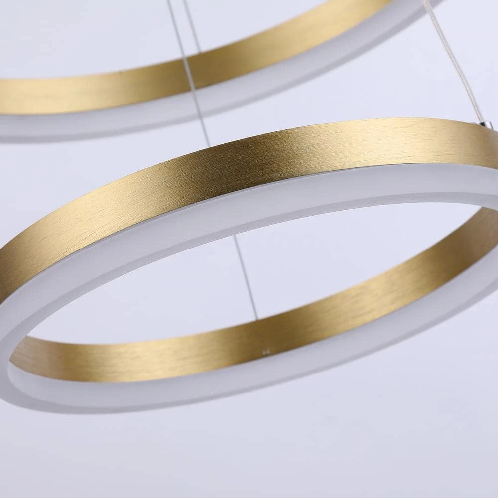 Carson 3-Light Integrated LED Gold Chandelier by Maxax 5 Carson 3-Light Integrated LED Gold Chandelier by Maxax - Image 5