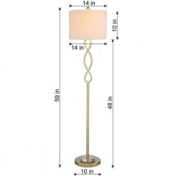 Montgomery 59 in. Gold Metal Floor Lamp With Crystal by Maxax -Maxax Elegant store gold maxax floor lamps f10 gd 44 1000