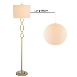 Montgomery 59 in. Gold Metal Floor Lamp With Crystal by Maxax -Maxax Elegant store gold maxax floor lamps f10 gd 4f 1000