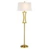 Montgomery 63.75 in. Gold Metal Floor Lamp with White Bell Shade by Maxax