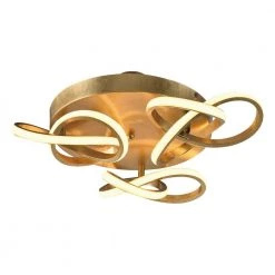 Carson 20.08 in. 3-Light Gold LED Semi-Flush Mount by Maxax