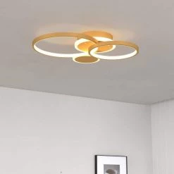 Carson 21.65 in. 2-Light Gold Cluster Circle LED Semi-Flush Mount by Maxax 15 Carson 21.65 in. 2-Light Gold Cluster Circle LED Semi-Flush Mount by Maxax -Maxax Elegant store gold maxax flush mount lights 6507 4gd 76 1000