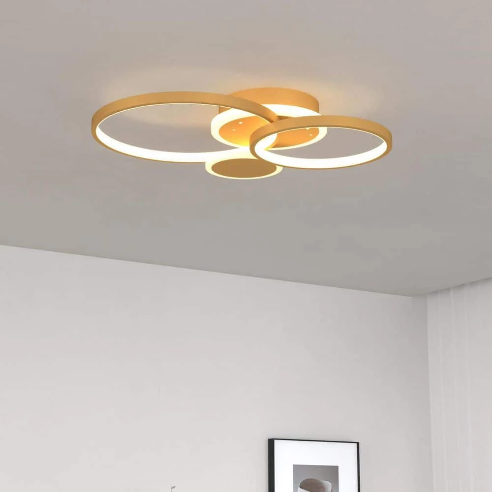Carson 21.65 in. 2-Light Gold Cluster Circle LED Semi-Flush Mount by Maxax 8 Carson 21.65 in. 2-Light Gold Cluster Circle LED Semi-Flush Mount by Maxax - Image 8