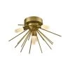 16.92 in. 4-Light Augusta Gold Sputnik Sphere LED Flush Mount by Maxax