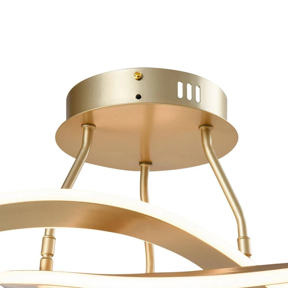 Carson 1-Light 19.69 in. Gold LED Semi Flush Mount by Maxax 7 Carson 1-Light 19.69 in. Gold LED Semi Flush Mount by Maxax - Image 7