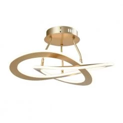 Carson 1-Light 19.69 in. Gold LED Semi Flush Mount by Maxax