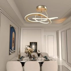 Carson 1-Light 19.69 in. Gold LED Semi Flush Mount by Maxax 17 Carson 1-Light 19.69 in. Gold LED Semi Flush Mount by Maxax -Maxax Elegant store gold maxax flush mount lights mx21041 c3gd 76 1000