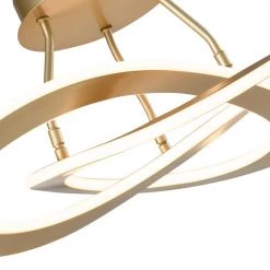 Carson 1-Light 19.69 in. Gold LED Semi Flush Mount by Maxax 16 Carson 1-Light 19.69 in. Gold LED Semi Flush Mount by Maxax -Maxax Elegant store gold maxax flush mount lights mx21041 c3gd fa 1000