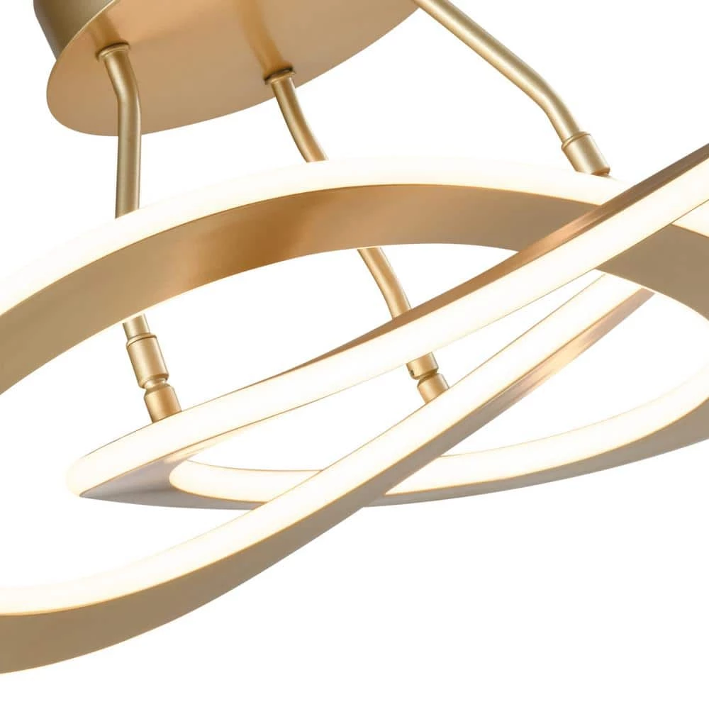 Carson 1-Light 19.69 in. Gold LED Semi Flush Mount by Maxax 8 Carson 1-Light 19.69 in. Gold LED Semi Flush Mount by Maxax - Image 8