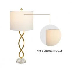 Montgomery 30 .25" Gold/Clear Table Lamp Set (Set of 2) by Maxax 11 Montgomery 30 .25" Gold/Clear Table Lamp Set (Set of 2) by Maxax -Maxax Elegant store gold maxax table lamps t10 gd 4f 1000