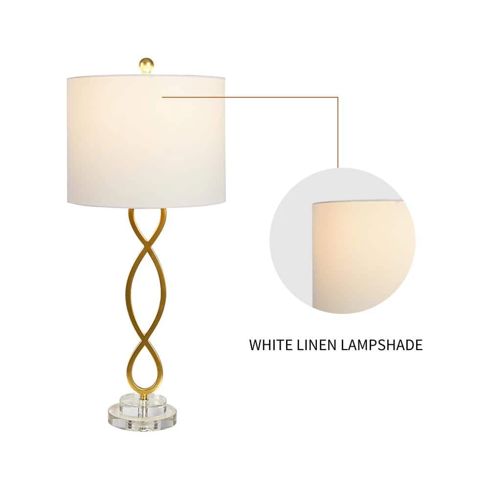 Montgomery 30 .25" Gold/Clear Table Lamp Set (Set of 2) by Maxax 4 Montgomery 30 .25" Gold/Clear Table Lamp Set (Set of 2) by Maxax - Image 4