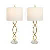 Montgomery 30 .25" Gold/Clear Table Lamp Set (Set of 2) by Maxax