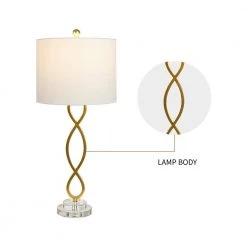 Montgomery 30 .25" Gold/Clear Table Lamp Set (Set of 2) by Maxax 10 Montgomery 30 .25" Gold/Clear Table Lamp Set (Set of 2) by Maxax -Maxax Elegant store gold maxax table lamps t10 gd c3 1000