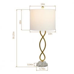 Montgomery 30 .25" Gold/Clear Table Lamp Set (Set of 2) by Maxax 14 Montgomery 30 .25" Gold/Clear Table Lamp Set (Set of 2) by Maxax -Maxax Elegant store gold maxax table lamps t10 gd fa 1000