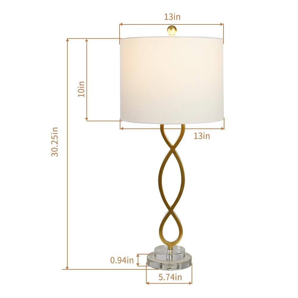 Montgomery 30 .25" Gold/Clear Table Lamp Set (Set of 2) by Maxax 7 Montgomery 30 .25" Gold/Clear Table Lamp Set (Set of 2) by Maxax - Image 7