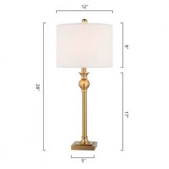 Cleveland 28 in. Gold Table Lamp Set (Set of 2) by Maxax -Maxax Elegant store gold maxax table lamps t110 gd 1f 1000