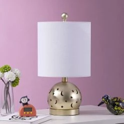 Huitt 17 in. Gold Metal Table Lamp by Maxax -Maxax Elegant store gold maxax table lamps t111 gd s 1d 1000