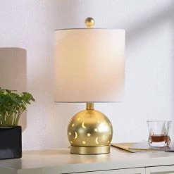 Huitt 17 in. Gold Metal Table Lamp by Maxax -Maxax Elegant store gold maxax table lamps t111 gd s 1f 1000