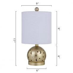 Huitt 17 in. Gold Metal Table Lamp by Maxax -Maxax Elegant store gold maxax table lamps t111 gd s c3 1000