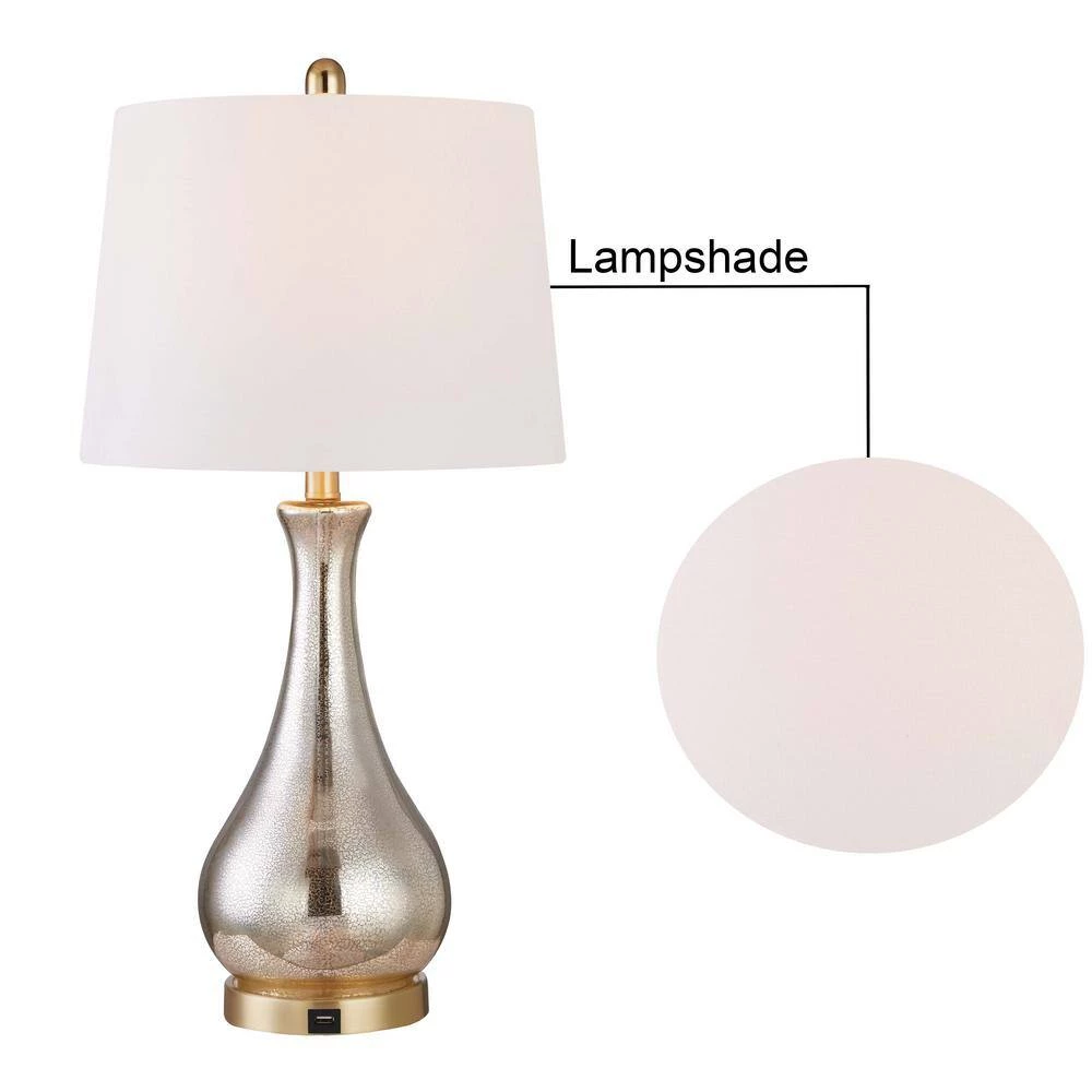 Denver 27 .25" Gold Table Lamp Set with USB (Set of 2) by Maxax 7 Denver 27 .25" Gold Table Lamp Set with USB (Set of 2) by Maxax - Image 7