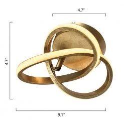 Washington 1-Light Gold Dimmable Integrated LED Metal Wall Sconce by Maxax -Maxax Elegant store gold maxax wall sconces 6505 2gd 40 1000