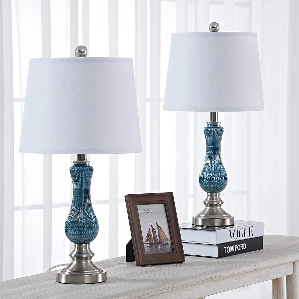 Odile 23 in. Light Blue Table Lamp Set (Set of 2) by Maxax 6 Odile 23 in. Light Blue Table Lamp Set (Set of 2) by Maxax - Image 6
