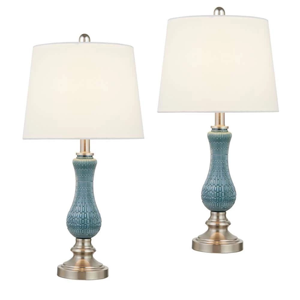Odile 23 in. Light Blue Table Lamp Set (Set of 2) by Maxax 1 Odile 23 in. Light Blue Table Lamp Set (Set of 2) by Maxax