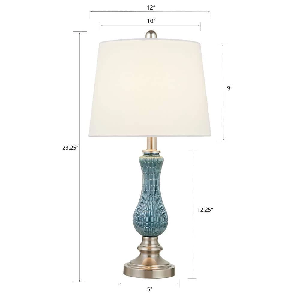 Odile 23 in. Light Blue Table Lamp Set (Set of 2) by Maxax 5 Odile 23 in. Light Blue Table Lamp Set (Set of 2) by Maxax - Image 5