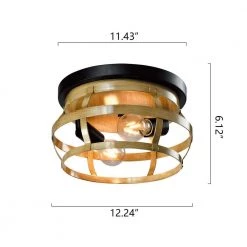 Raleigh 11.81 in. 2-Light Light Orange Flush Mount by Maxax -Maxax Elegant store light orange maxax flush mount lights mx21039 c2wd c3 1000