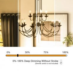 4-Watt (40-Watt Equivalent), B10 LED, Dimmable Light Bulb, Warm White Base E12/Candelabra Base 2700K (Set of 6) by Maxax -Maxax Elegant store maxax edison bulbs mxc35 b10 427 6pk 44 1000