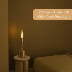 4-Watt (40-Watt Equivalent), B10 LED, Dimmable Light Bulb, Day White Base E12/Candelabra Base 4000K (Set of 6) by Maxax -Maxax Elegant store maxax edison bulbs mxc35 b10 440 6pk 66 1000