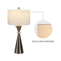 Cincinati 28 .25" Nickel Table Lamp Set with USB and Crystal Accents (Set of 2) by Maxax -Maxax Elegant store maxax lamp sets t07 ni 4f 1000