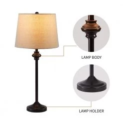 Cleveland 26 " Black Buffet Table Lamp Set (Set of 2) by Maxax -Maxax Elegant store maxax lamp sets t13 bk 1f 1000