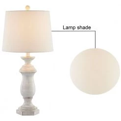 Dallas 27 " White Bedside Table Lamp (Set of 2) by Maxax -Maxax Elegant store maxax lamp sets t47 wh 1f 1000