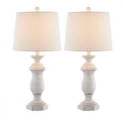 Dallas 27 " White Bedside Table Lamp (Set of 2) by Maxax