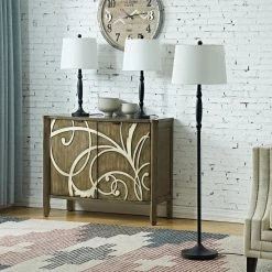 Cleveland 3-Piece Traditional Floor Lamp Set (Set of 3) by Maxax