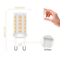 3.2-Watt (30-Watt Equivalent), G9 LED, Non-Dimmable Light Bulb, Cool White G9/Bi-Pin Base 4000K (Set of 6) by Maxax -Maxax Elegant store maxax led light bulbs mxg9 2835 32led 40 4f 1000