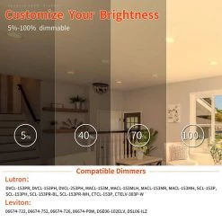 6 in. Canless Ultra-Thin 12-Watt CCT 3000K Remodel Integrated LED Recessed Light Kit (6-Pack) by Maxax -Maxax Elegant store maxax recessed lighting kits mx6 12rd30 4f 1000