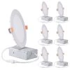 6 in. Canless Ultra-Thin 12-Watt CCT 3000K Remodel Integrated LED Recessed Light Kit (6-Pack) by Maxax