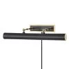 Holly 3-Light Aged Old Bronze Picture Light with Plug Antique Brass/Black Steel Shade by Mitzi by Hudson Valley Lighting