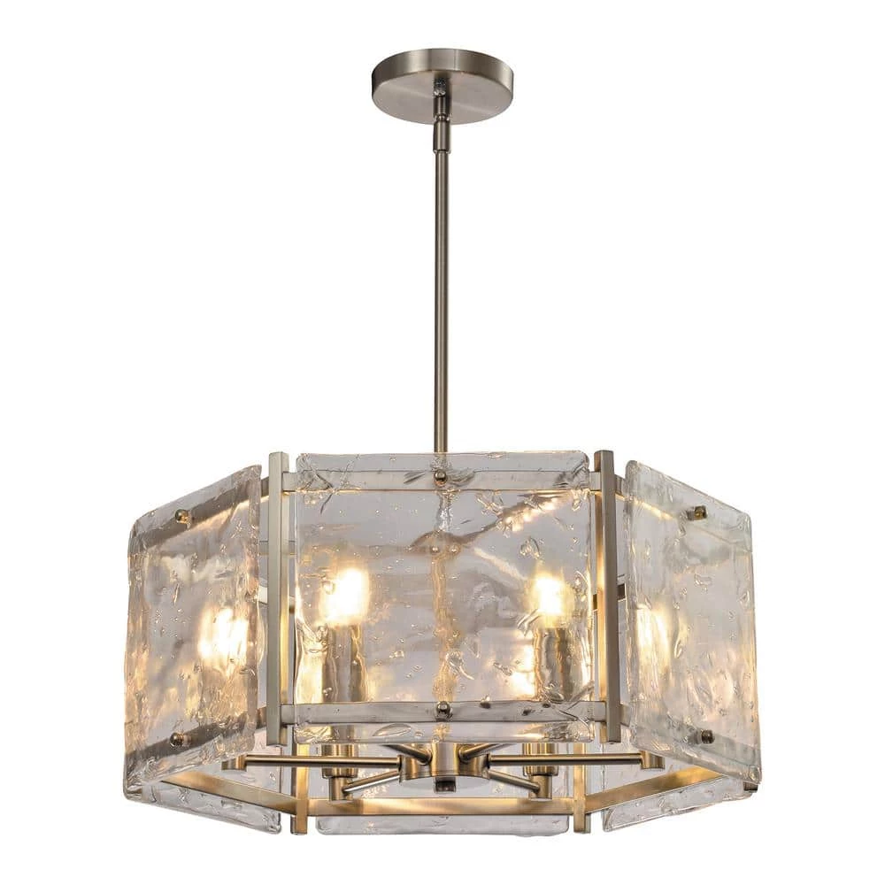 St. Louis 6-Light Nickel Unique Drum Chandelier by Maxax 3 St. Louis 6-Light Nickel Unique Drum Chandelier by Maxax - Image 3