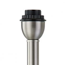 Oklahoma 59 in. Nickel Torchiere Floor Lamp With Crystal Shade by Maxax -Maxax Elegant store nickel maxax floor lamps f71 ni 4f 1000