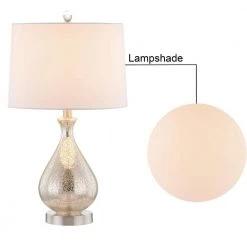 Denver 22.75 in. Nickel Glass Table Lamp Set with White Shade (Set of 2) by Maxax -Maxax Elegant store nickel maxax table lamps t40 mcy 4f 1000