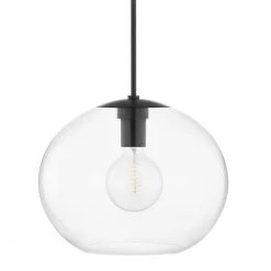 Margot 1-light Old Bronze Extra Large Pendant with Clear Glass Shade by Mitzi by Hudson Valley Lighting